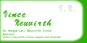 vince neuvirth business card